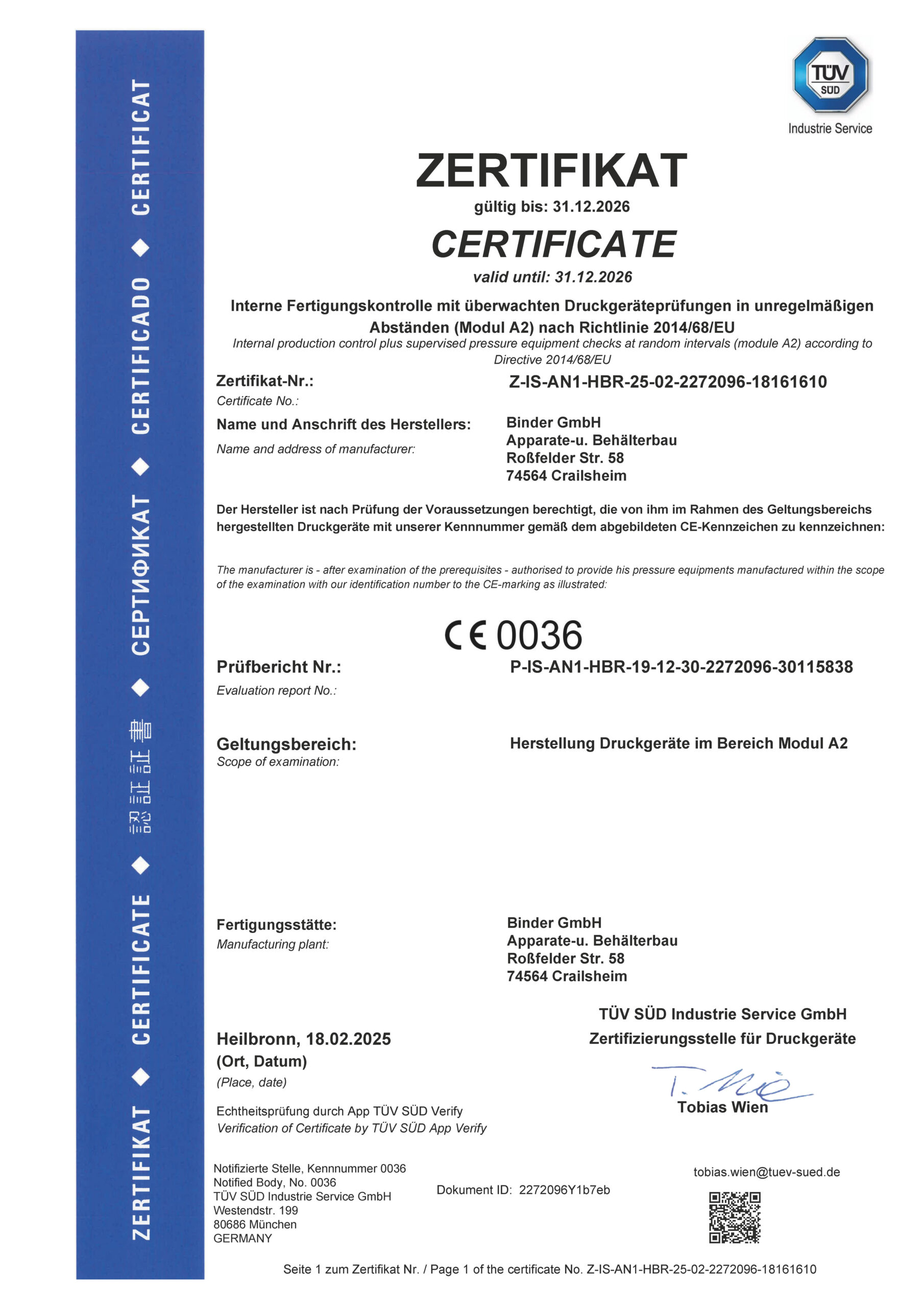 Interne Fertigungskontrolle